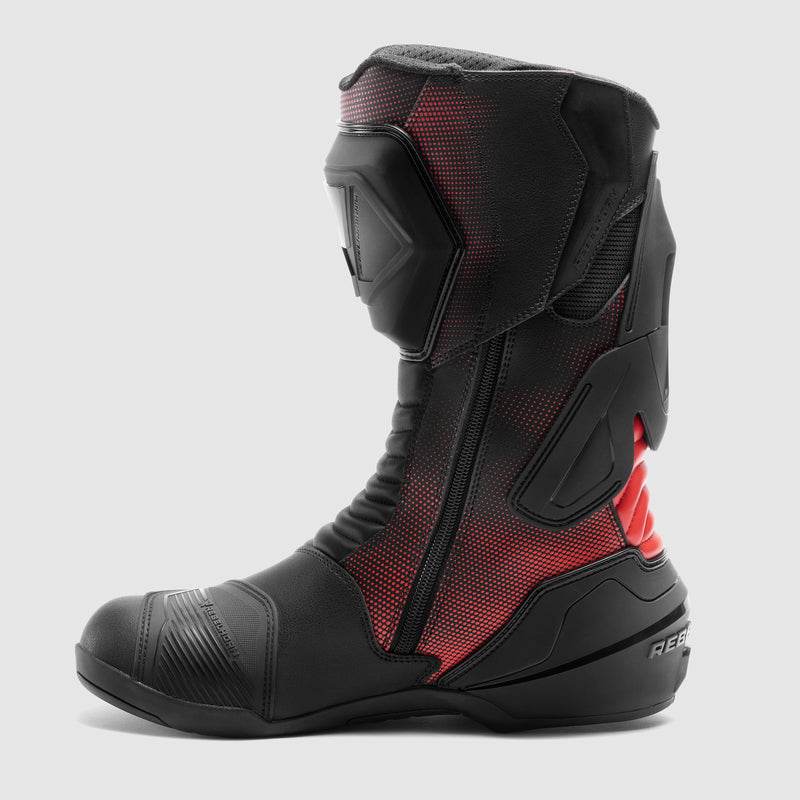 Rebelhorn GTR Boots Black / Fluo Red FREE UK Delivery, FREE 365 Day Returns | Moto Central