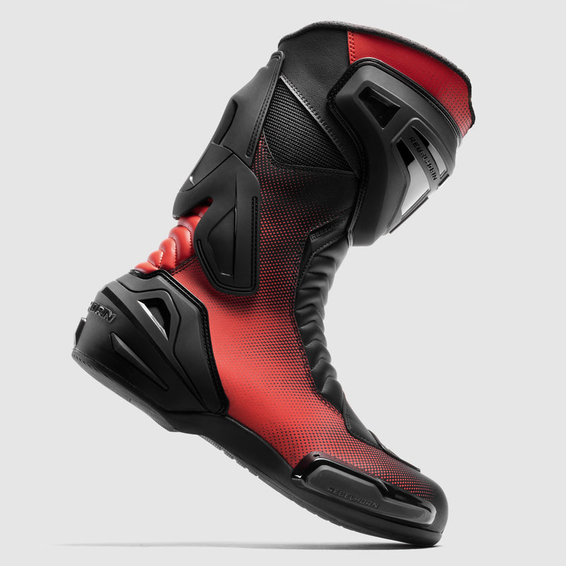 Rebelhorn GTR Boots Black / Fluo Red FREE UK Delivery, FREE 365 Day Returns | Moto Central