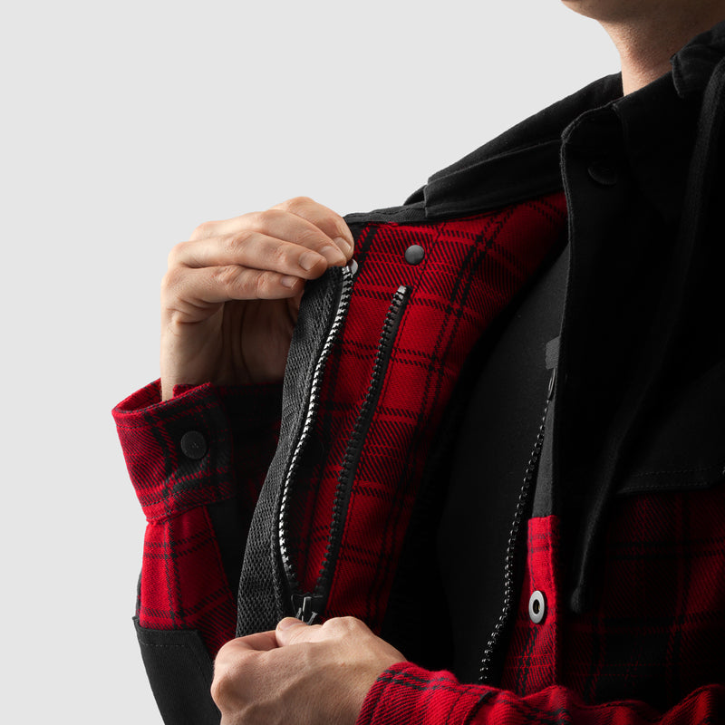 Rebelhorn Shifter Shirt Black / Red FREE UK Delivery, FREE 365 Day Returns | Moto Central