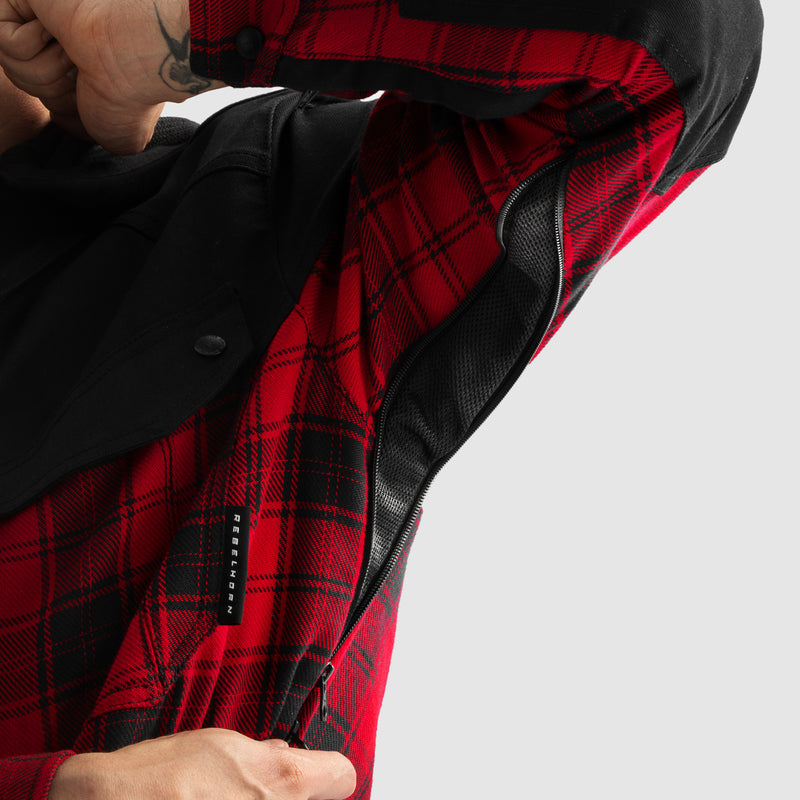 Rebelhorn Shifter Shirt Black / Red FREE UK Delivery, FREE 365 Day Returns | Moto Central