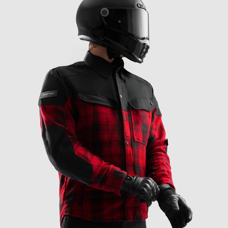 Rebelhorn Shifter Shirt Black / Red FREE UK Delivery, FREE 365 Day Returns | Moto Central