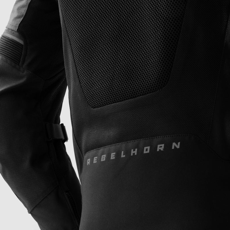 Rebelhorn Hiflow 5 Textile Jacket Black FREE UK Delivery, FREE 365 Day Returns | Moto Central