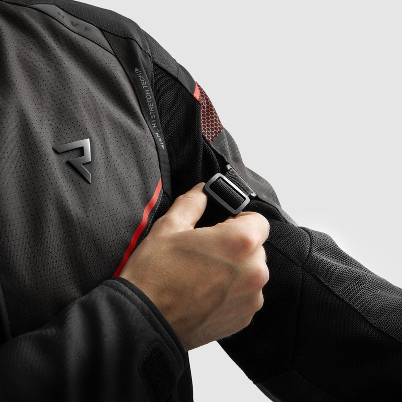 Rebelhorn Hiflow 5 Textile Jacket Black / Grey / Red FREE UK Delivery, FREE 365 Day Returns | Moto Central