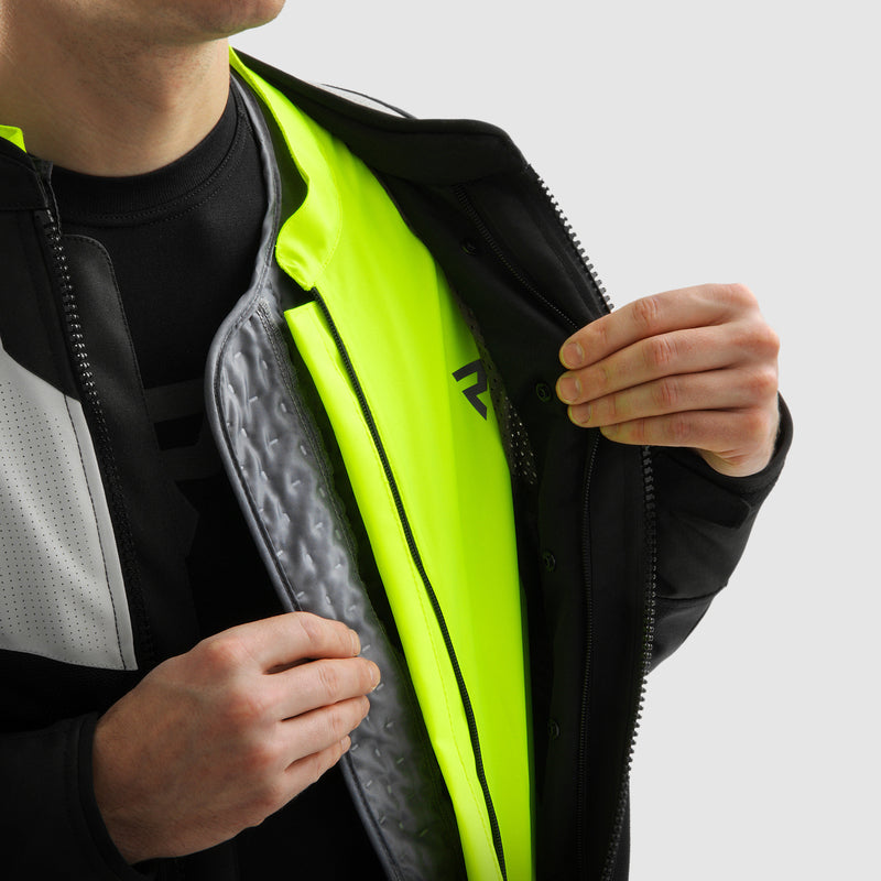 Rebelhorn Hiflow 5 Textile Jacket Black / Grey / Fluo Yellow FREE UK Delivery, FREE 365 Day Returns | Moto Central