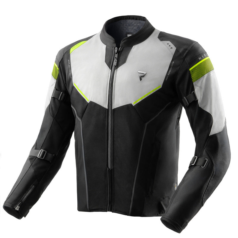 Rebelhorn Hiflow 5 Textile Jacket Black / Grey / Fluo Yellow FREE UK Delivery, FREE 365 Day Returns | Moto Central