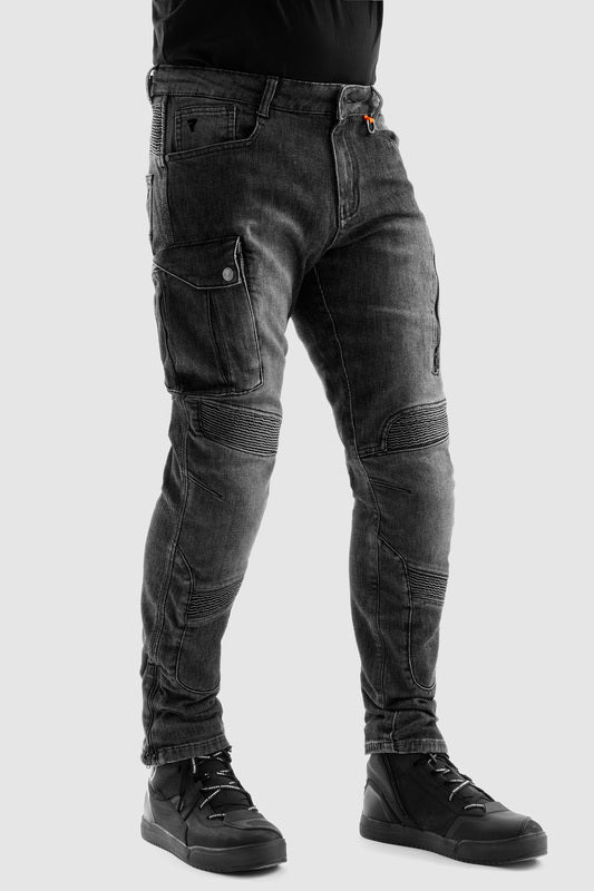 Rebelhorn Vandal Jeans Monolayer Washed Black FREE UK Delivery, FREE 365 Day Returns | Moto Central