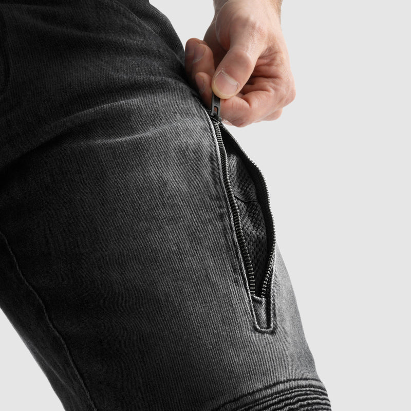 Rebelhorn Vandal Jeans Monolayer Washed Black FREE UK Delivery, FREE 365 Day Returns | Moto Central