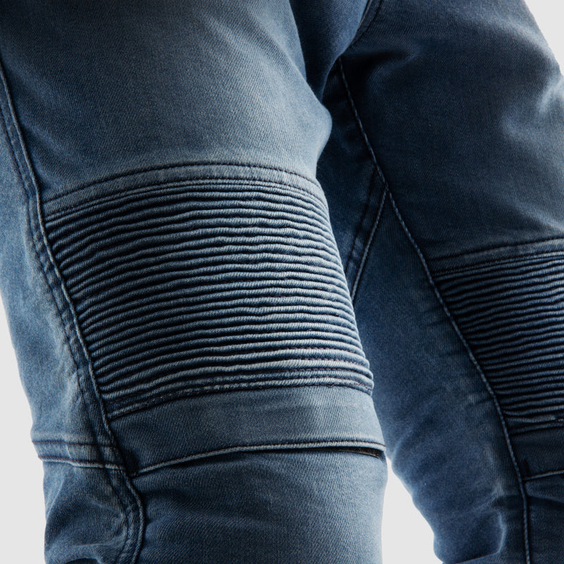 Rebelhorn Revolt Jeans Monolayer Washed Blue FREE UK Delivery, FREE 365 Day Returns | Moto Central