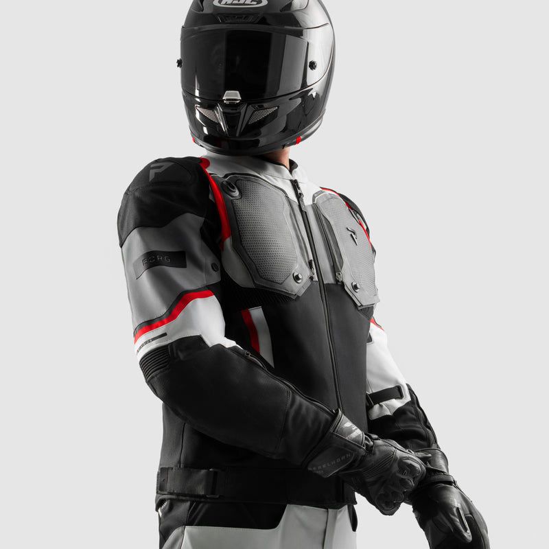 Rebelhorn Borg 2 Textile Jacket Black / Grey / Red FREE UK Delivery, FREE 365 Day Returns | Moto Central