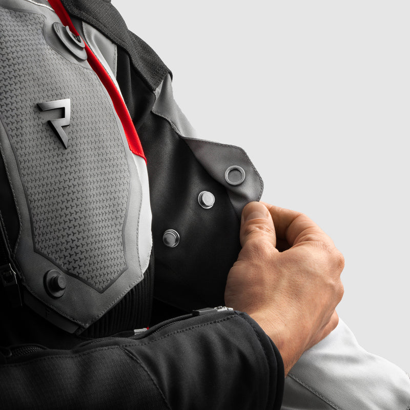 Rebelhorn Borg 2 Textile Jacket Black / Grey / Red FREE UK Delivery, FREE 365 Day Returns | Moto Central