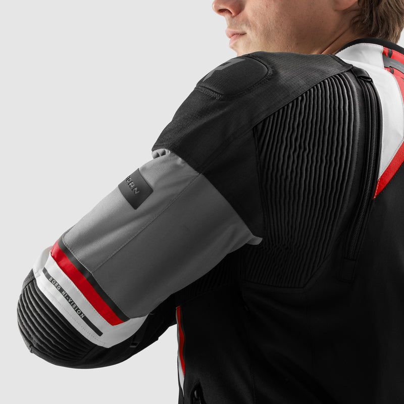 Rebelhorn Borg 2 Textile Jacket Black / Grey / Red FREE UK Delivery, FREE 365 Day Returns | Moto Central
