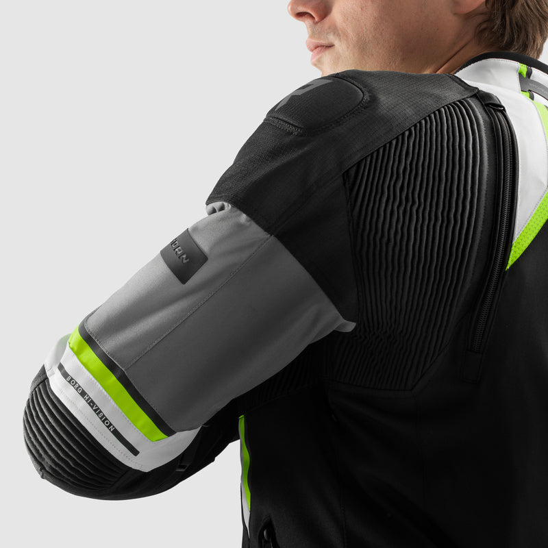 Rebelhorn Borg 2 Textile Jacket Black / Grey / Fluo Yellow FREE UK Delivery, FREE 365 Day Returns | Moto Central