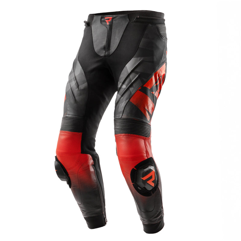 Rebelhorn Inferno Leather Trouser Black / Fluo Red FREE UK Delivery, FREE 365 Day Returns | Moto Central