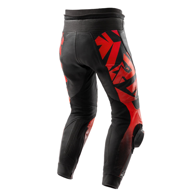 Rebelhorn Inferno Leather Trouser Black / Fluo Red FREE UK Delivery, FREE 365 Day Returns | Moto Central