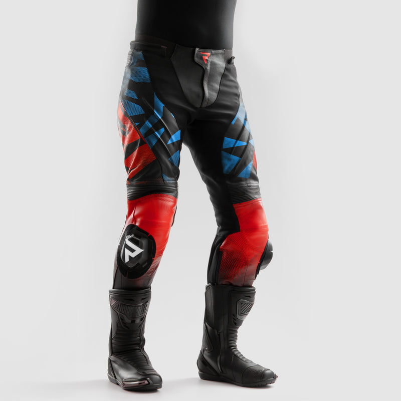 Rebelhorn Inferno Leather Trouser Black / Blue / White / Red FREE UK Delivery, FREE 365 Day Returns | Moto Central