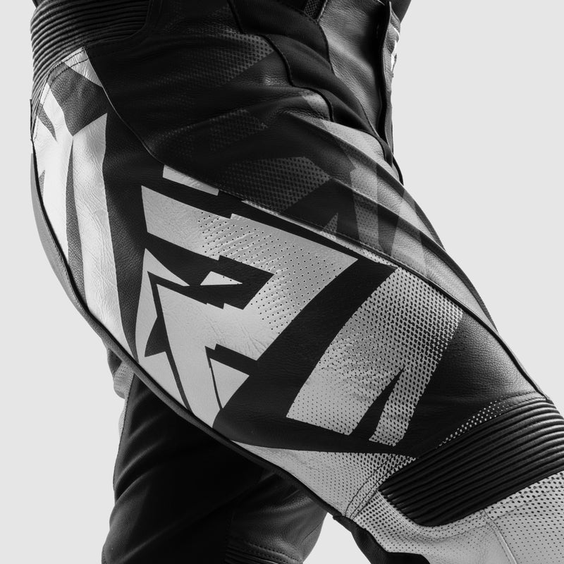 Rebelhorn Inferno Leather Trouser Black / White FREE UK Delivery, FREE 365 Day Returns | Moto Central