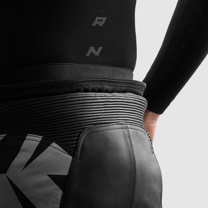Rebelhorn Inferno Leather Trouser Black / White FREE UK Delivery, FREE 365 Day Returns | Moto Central