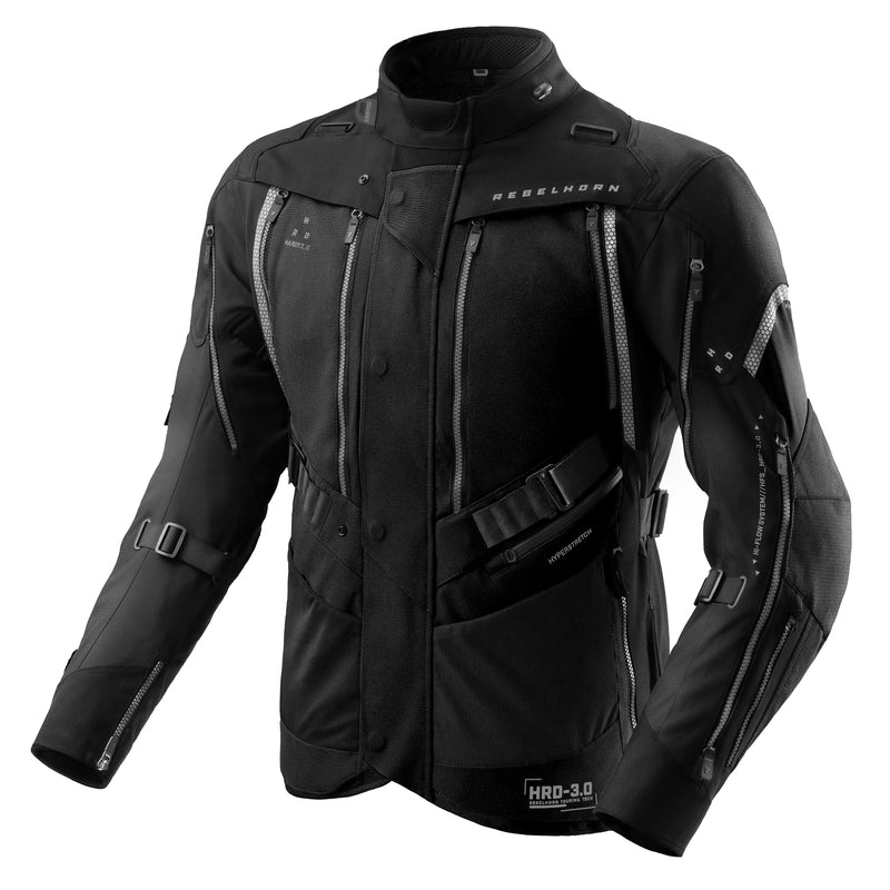 Rebelhorn Hardy 3.0 Textile Jacket Black FREE UK Delivery, FREE 365 Day Returns | Moto Central