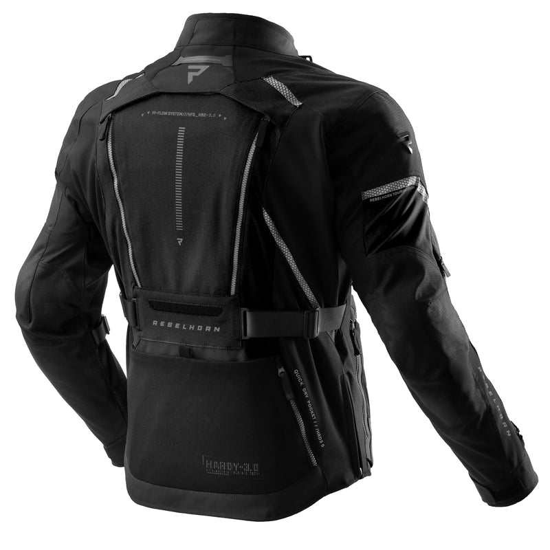 Rebelhorn Hardy 3.0 Textile Jacket Black FREE UK Delivery, FREE 365 Day Returns | Moto Central