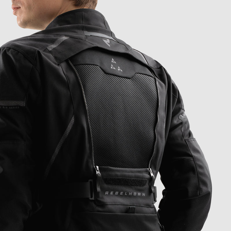 Rebelhorn Hardy 3.0 Textile Jacket Black FREE UK Delivery, FREE 365 Day Returns | Moto Central