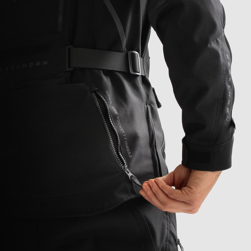 Rebelhorn Hardy 3.0 Textile Jacket Black FREE UK Delivery, FREE 365 Day Returns | Moto Central