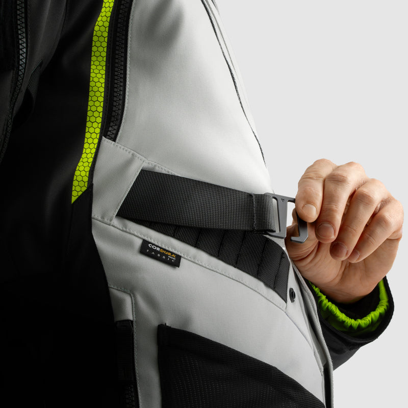 Rebelhorn Hardy 3.0 Textile Jacket Black / Light Grey / Fluo Yellow FREE UK Delivery, FREE 365 Day Returns | Moto Central