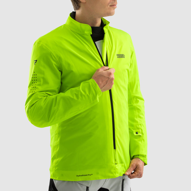 Rebelhorn Hardy 3.0 Textile Jacket Black / Light Grey / Fluo Yellow FREE UK Delivery, FREE 365 Day Returns | Moto Central