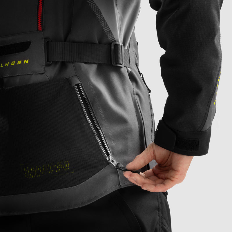 Rebelhorn Hardy 3.0 Textile Jacket Dark Grey / Black / Fluo Yellow FREE UK Delivery, FREE 365 Day Returns | Moto Central