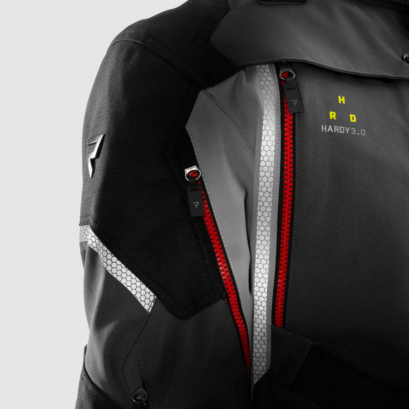 Rebelhorn Hardy 3.0 Textile Jacket Dark Grey / Black / Fluo Yellow FREE UK Delivery, FREE 365 Day Returns | Moto Central