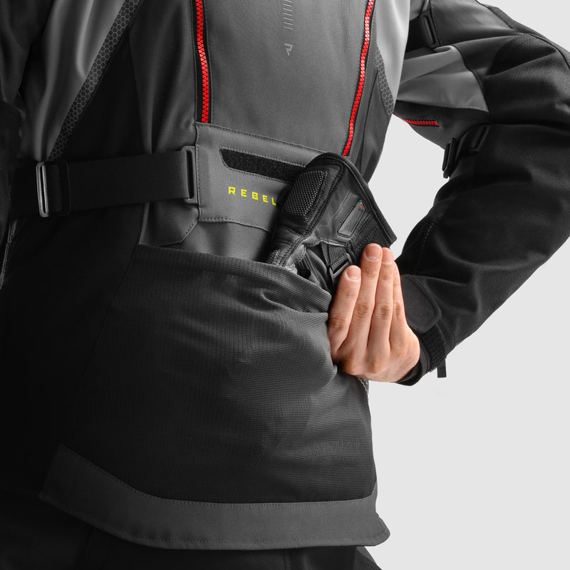Rebelhorn Hardy 3.0 Textile Jacket Dark Grey / Black / Fluo Yellow FREE UK Delivery, FREE 365 Day Returns | Moto Central