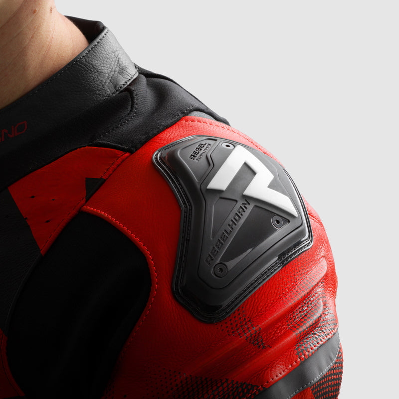 Rebelhorn Inferno Leather Jacket Black / Blue / White / Red FREE UK Delivery, FREE 365 Day Returns | Moto Central