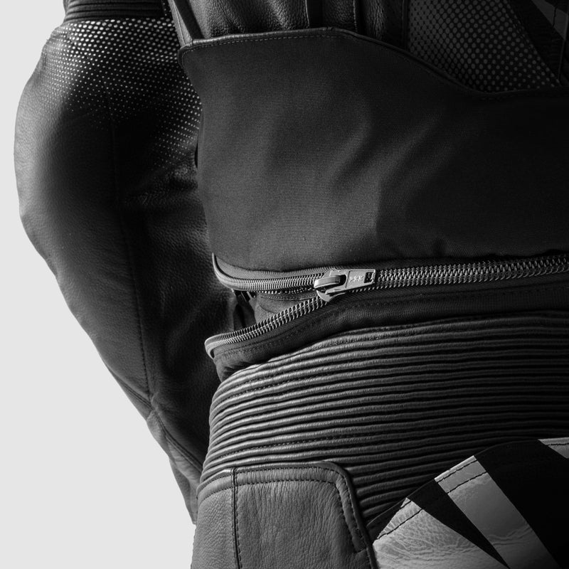 Rebelhorn Inferno Leather Jacket Black / White FREE UK Delivery, FREE 365 Day Returns | Moto Central