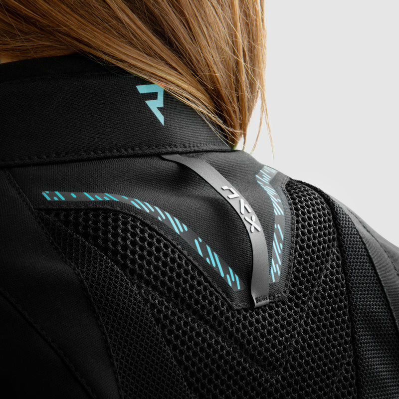 Rebelhorn Jax Ladies Textile Jacket Black / Blue FREE UK Delivery, FREE 365 Day Returns | Moto Central