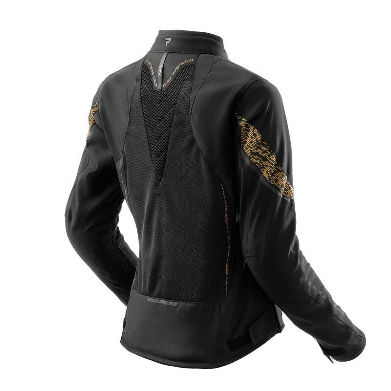 Rebelhorn Jax Ladies Textile Jacket Black / Gold FREE UK Delivery, FREE 365 Day Returns | Moto Central