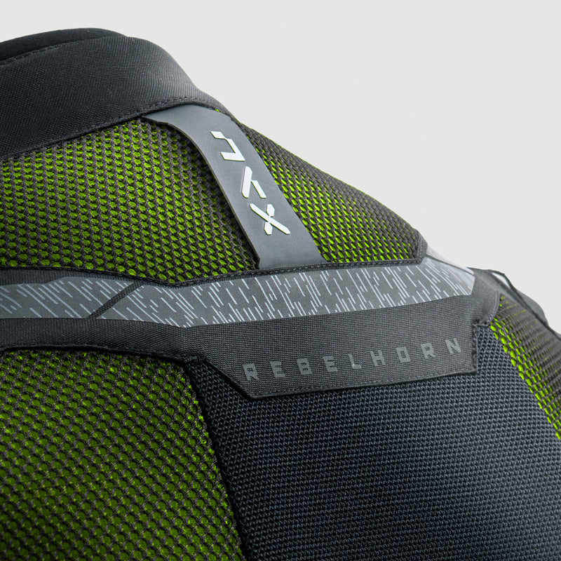 Rebelhorn Jax Textile Jacket Black / Fluo Yellow FREE UK Delivery, FREE 365 Day Returns | Moto Central