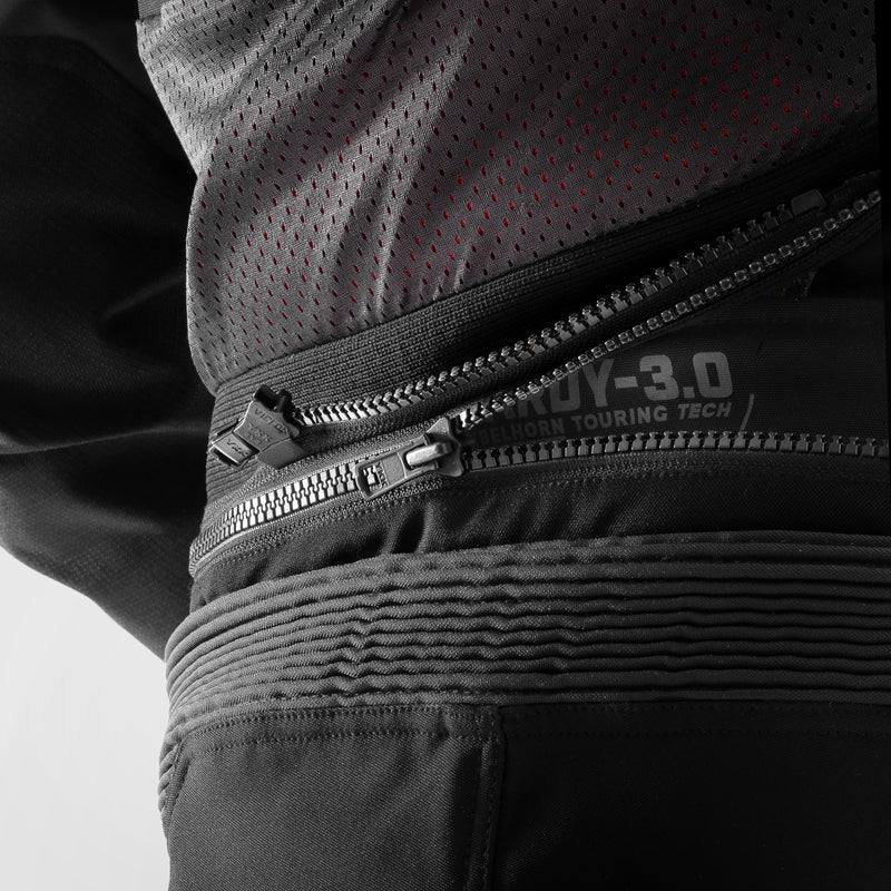 Rebelhorn Hardy 3.0 Textile Trouser Desert / Grey / Red FREE UK Delivery, FREE 365 Day Returns | Moto Central