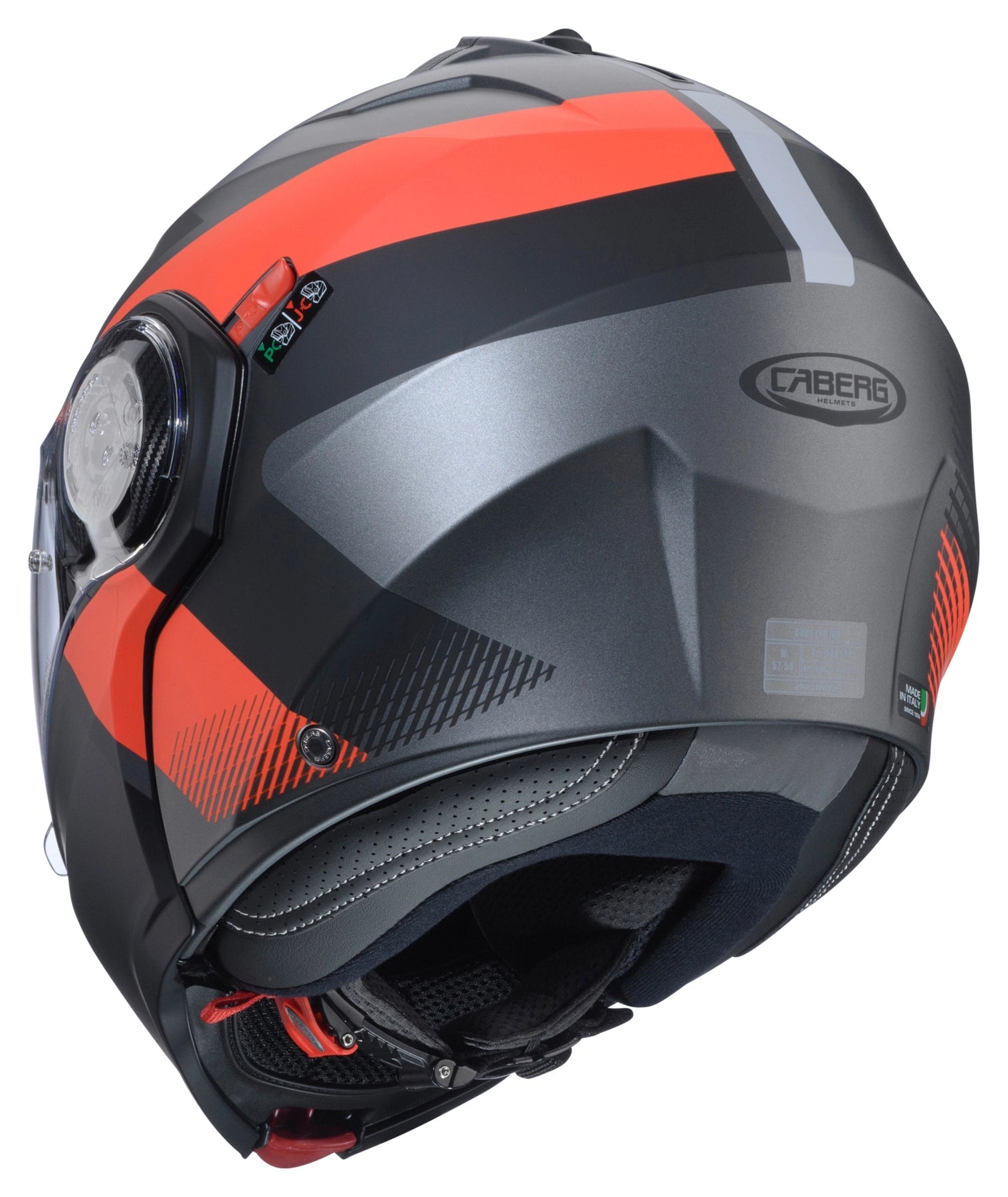 Caberg Duke Evo Indy Matt Gun Metal / Fluo Red / Black