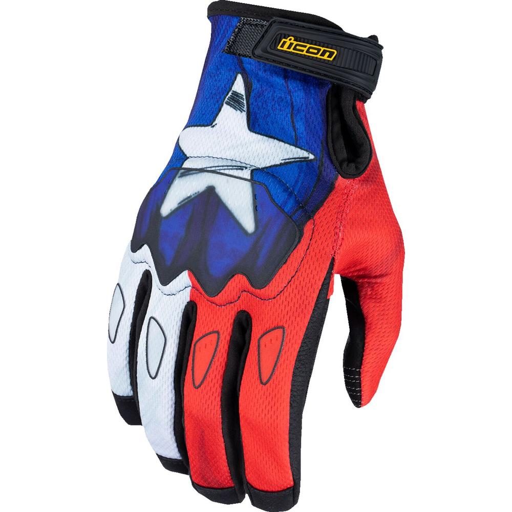 Icon Hooligan Tejas Libre CE Gloves Blue / Red / White