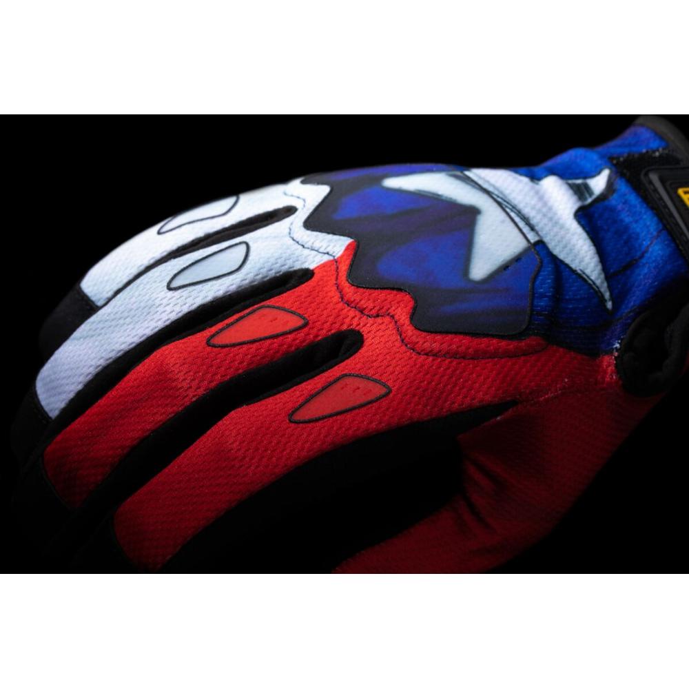 Icon Hooligan Tejas Libre CE Gloves Blue / Red / White