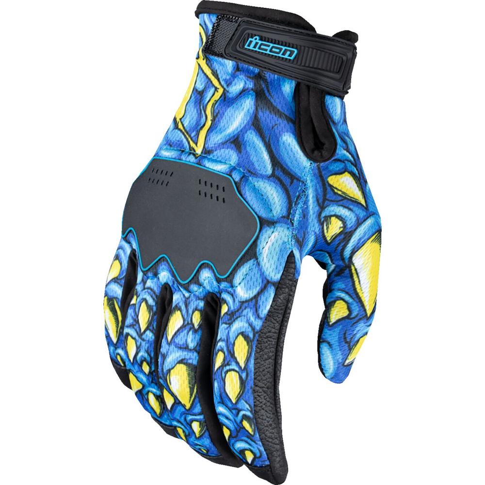 Icon Hooligan Kryola Kreep Gloves Black / Blue / Yellow