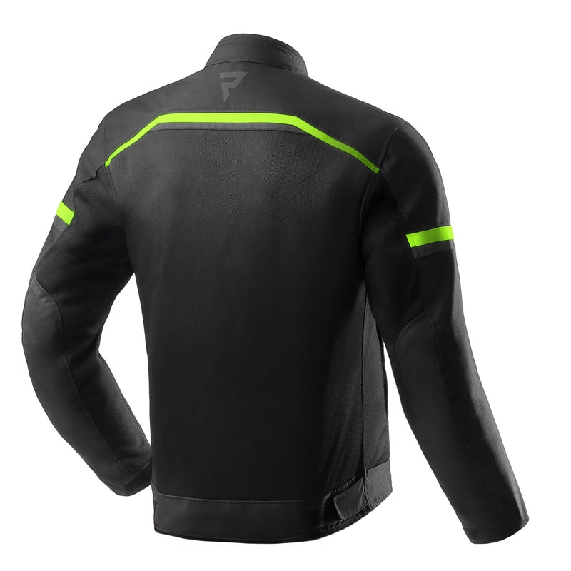Rebelhorn Echo Textile Jacket Black / Fluo Yellow FREE UK Delivery, FREE 365 Day Returns | Moto Central