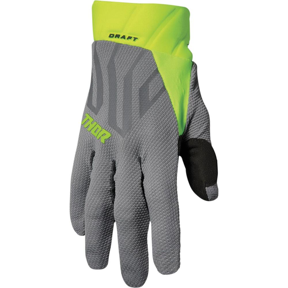 Thor Draft Textile Gloves Grey / Fluo Green