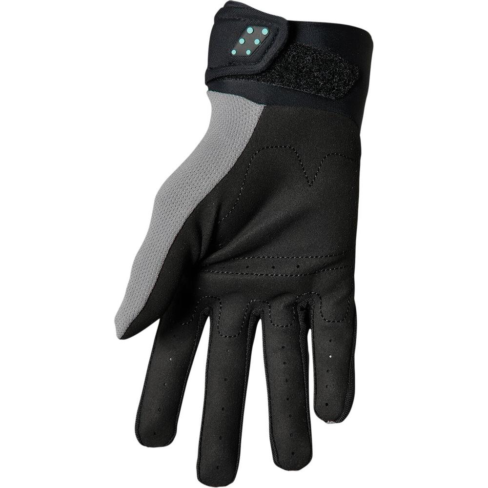 Thor Spectrum Youth Textile Gloves Grey / Black / Mint