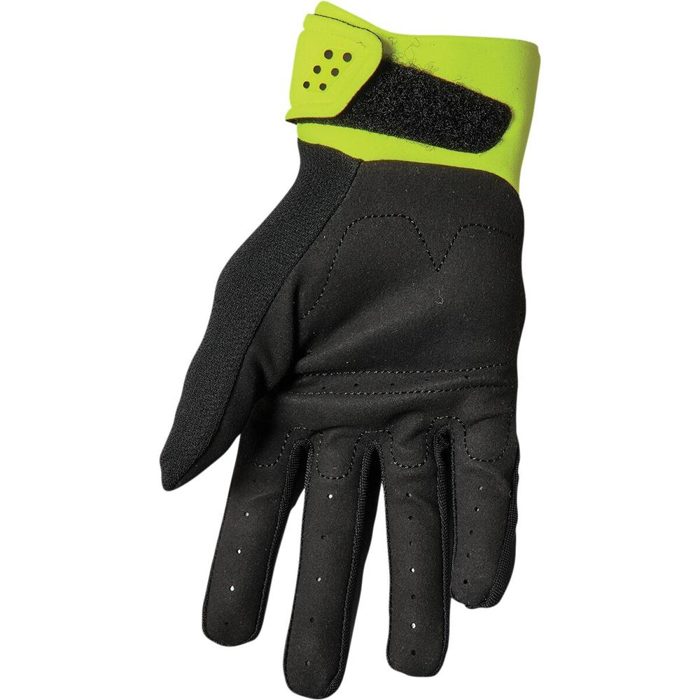 Thor Spectrum Youth Textile Gloves Black / Fluo Green