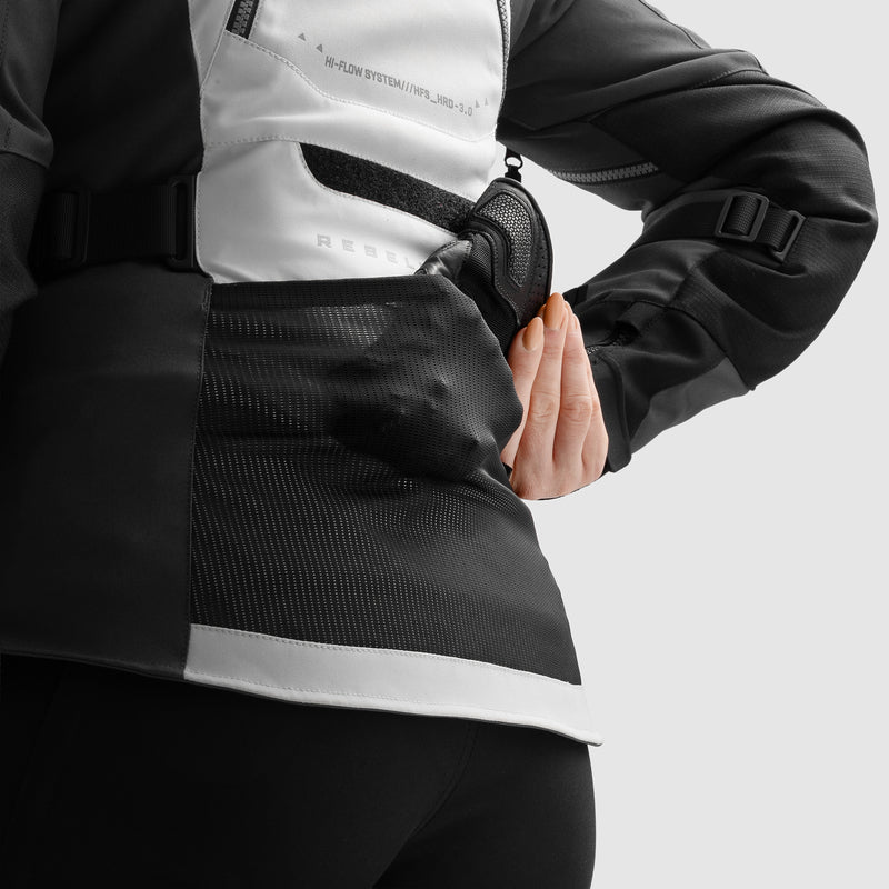 Rebelhorn Hardy 3.0 Ladies Textile Jacket Black / Light Grey / Fluo Yellow FREE UK Delivery, FREE 365 Day Returns | Moto Central