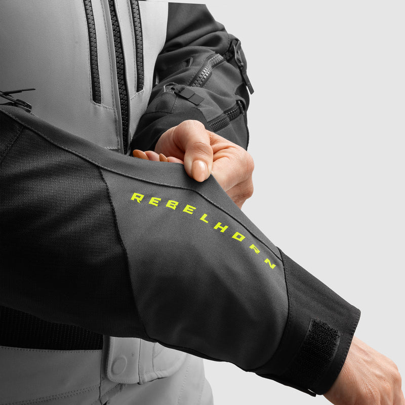Rebelhorn Hardy 3.0 Ladies Textile Jacket Black / Light Grey / Fluo Yellow FREE UK Delivery, FREE 365 Day Returns | Moto Central