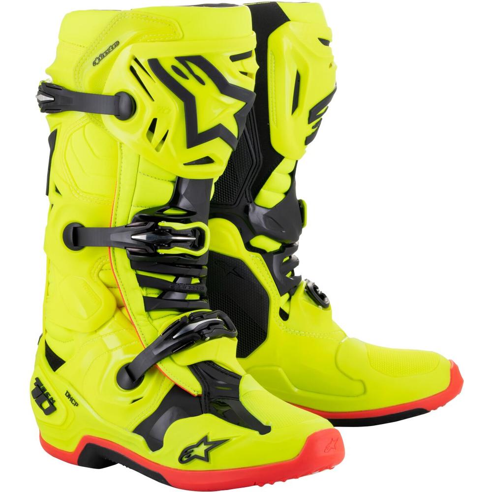 Alpinestars Tech 10 Boots Yellow/Black/Red FREE Delivery, FREE Returns