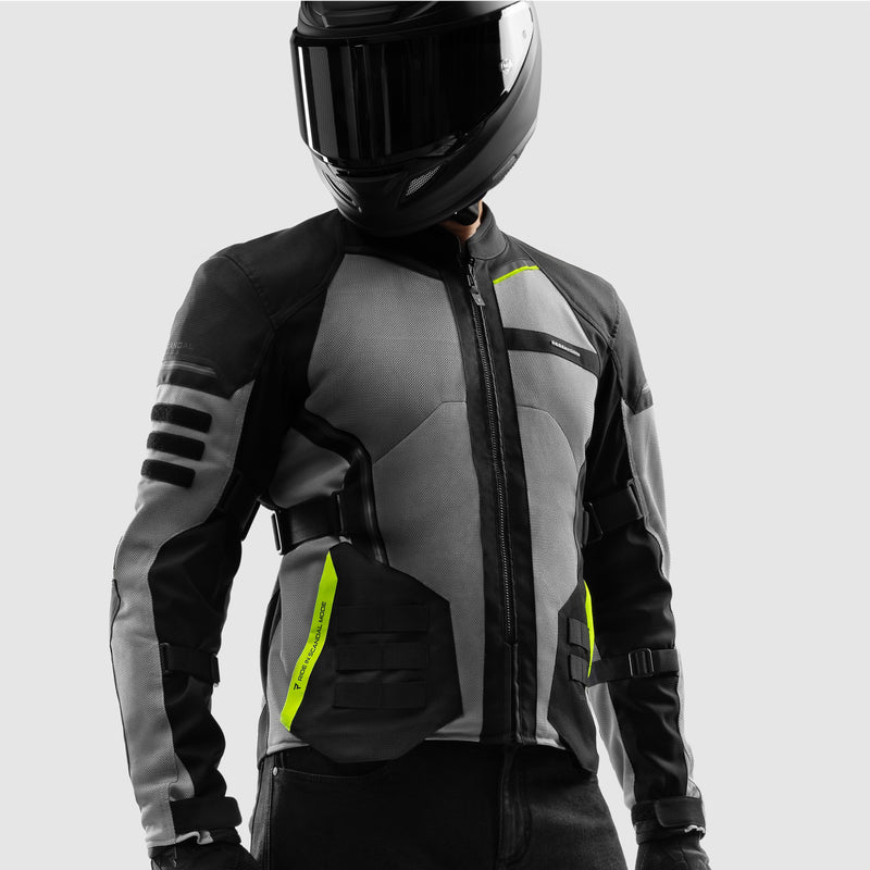 Rebelhorn Scandal 3 Textile Jacket Black / Grey / Fluo Yellow FREE UK Delivery, FREE 365 Day Returns | Moto Central