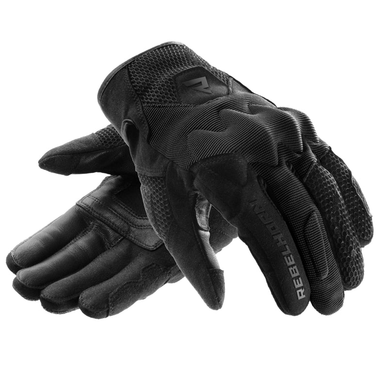 Rebelhorn Core Gloves Black FREE UK Delivery, FREE 365 Day Returns | Moto Central