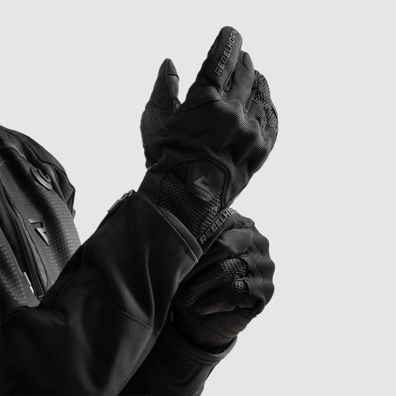 Rebelhorn Core Gloves Black FREE UK Delivery, FREE 365 Day Returns | Moto Central